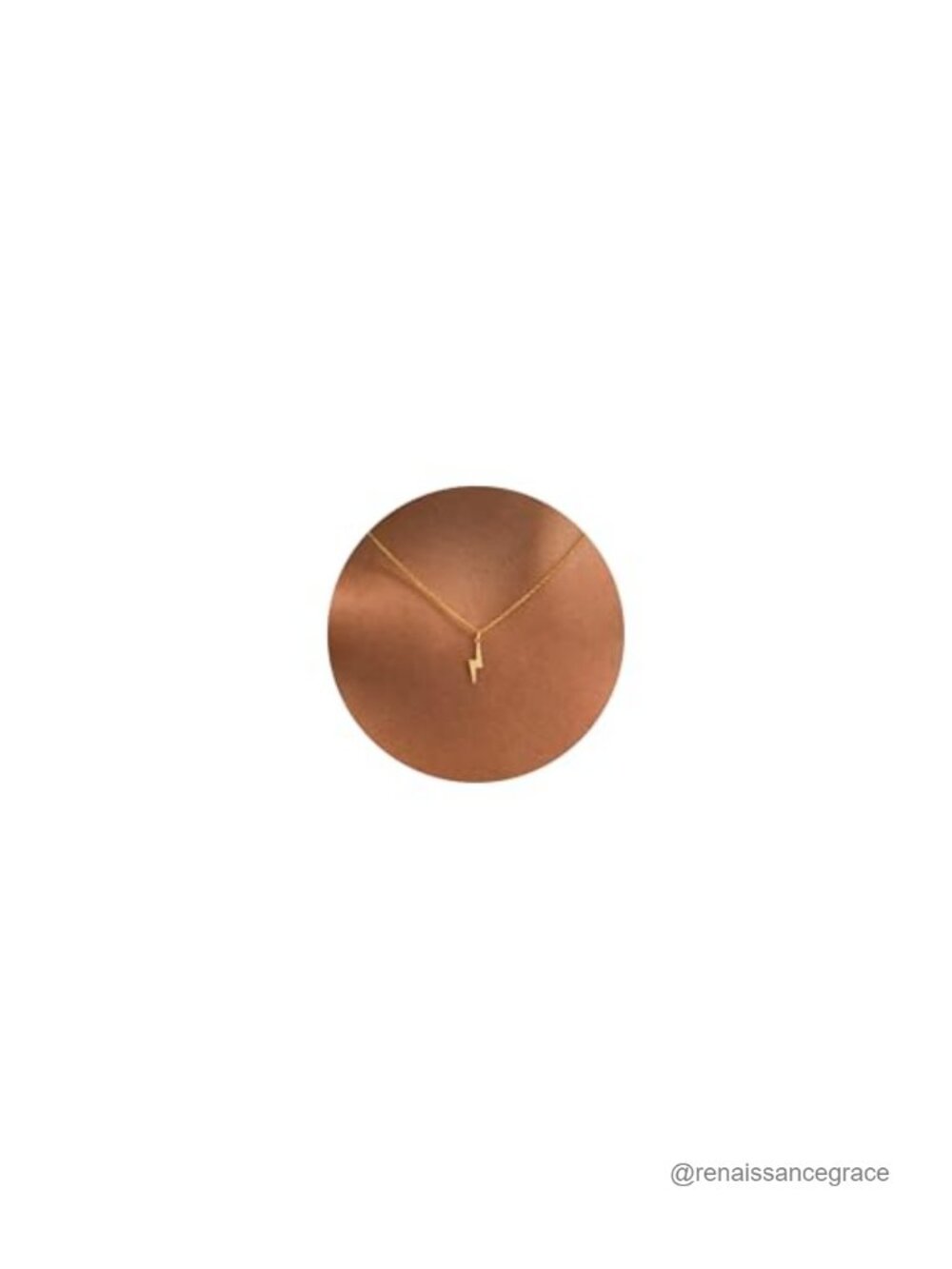 14k Gold Plated Lightning Bolt Pendant Necklace for Women Dainty Lobster Clasp